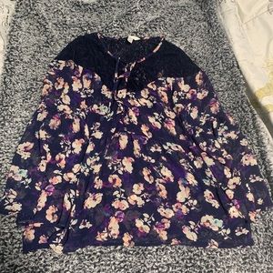 Cute see through floral shirt!